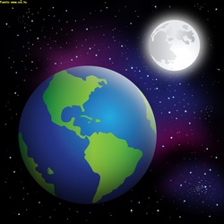 Imagen de la tierra y la luna Imagen portada