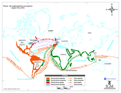Rutas de exploradores europeos (siglo XV y XVI) Imagen portada