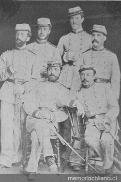 Oficiales chilenos en Guerra del Pacífico Imagen portada
