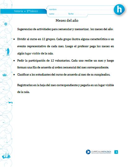 Actividades meses del año Imagen portada