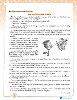 Una mariposa astronauta personajes Imagen portada