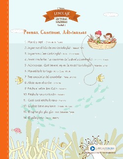 Lecturas sugeridas para la unidad 1: poemas, canciones y adivinanzas Imagen portada