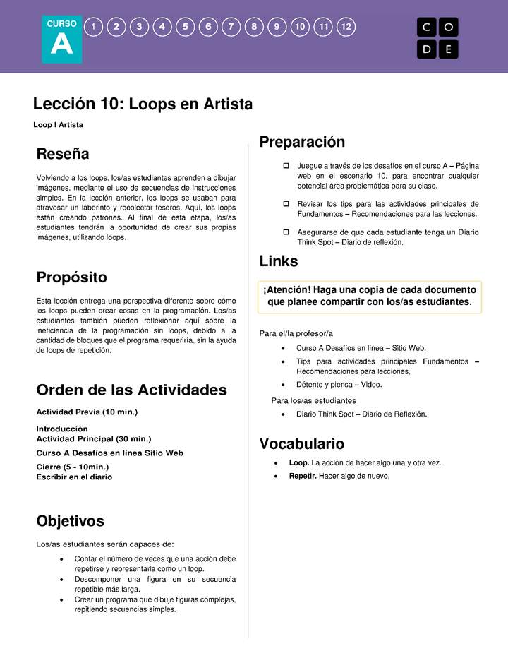 Lección 10: Escena del océano con bucles Imagen portada