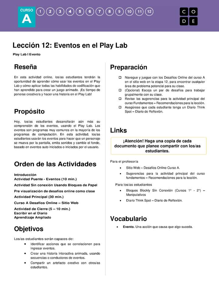 Lección 12: Mini-Proyecto: En movimiento con Play Lab Imagen portada