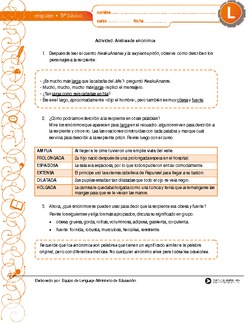 Análisis de sinónimos Imagen portada