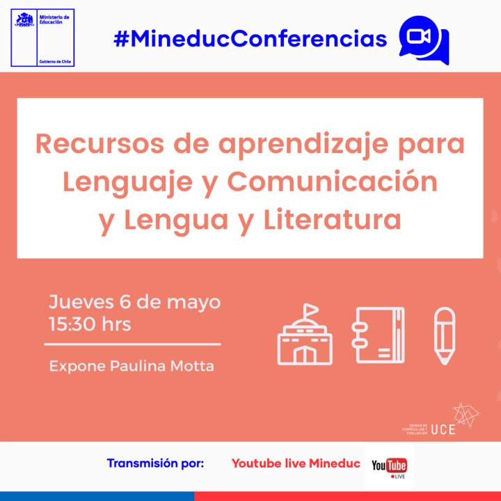Conferencia: Recursos de aprendizaje para lenguaje y comunicación y Lengua y Literatura Imagen portada