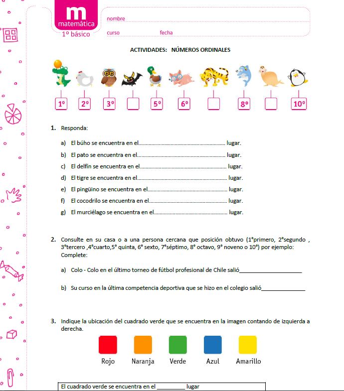 Números ordinales Imagen portada