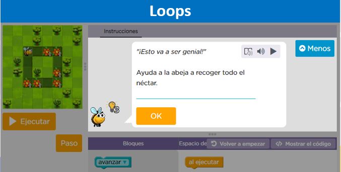 3º Etapa - Lección 4, 5 y 6: Loops - CODE - Curso D Imagen portada