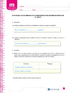 Uso de unidades no estandarizadas para secuenciar eventos en el tiempo Imagen portada