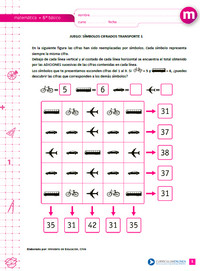 Juego: símbolos cifrados transporte 1 Imagen portada