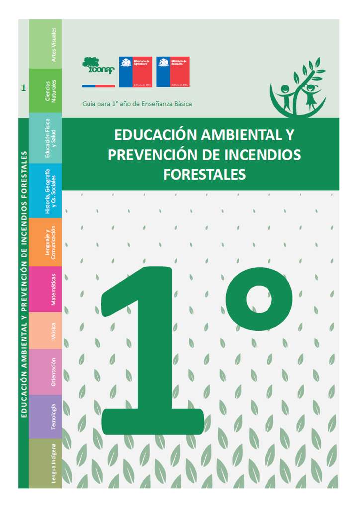 Educación ambiental y prevención de incendios forestales - 1° básico Imagen portada