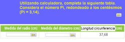 Cálculo de la medida del radio y del diámetro a partir de la medida de la longitud de una circunferencia Imagen portada