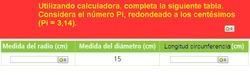 Cálculo de la medida del radio y de la longitud de una circunferencia a partir de la medida del diámetro Imagen portada