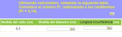 Cálculo de la medida del diámetro y perímetro de una circunferencia a partir de la medida del radio (II) Imagen portada