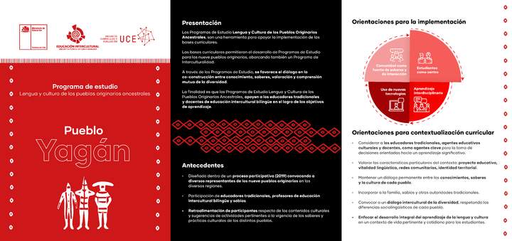 Tríptico Programa de estudio: Pueblo Yagán Imagen portada
