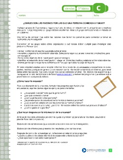 Elaboración de una encuesta sobre las razones que las personas tienen para fumar Imagen portada