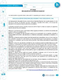 Declaración de los derechos humanos Imagen portada
