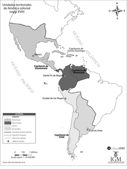 Unidades territoriales de América colonial (siglo XVIII) Imagen portada