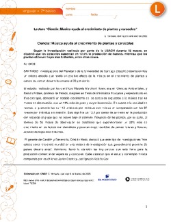 Ciencia: Música ayuda al crecimiento de plantas y caracoles Imagen portada