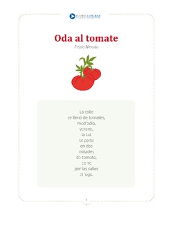 Oda al tomate Imagen portada