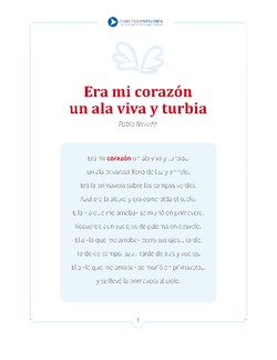 Era mi corazón un ala viva y turbia Imagen portada