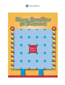 Bingo familiar de números Imagen portada