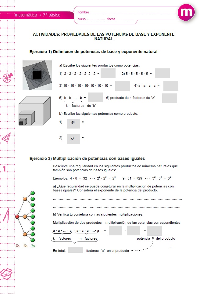 Propiedades de las potencias de base y exponente natural Imagen portada