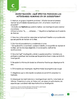 Investigación efecto actividades humanas en ecosistema Imagen portada