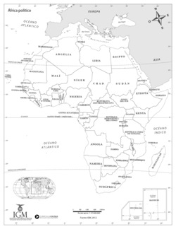 Mapa político de África Imagen portada