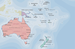Mapa político de Oceanía Imagen portada