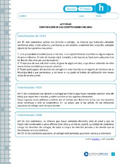 Comparación de las constituciones chilenas Imagen portada