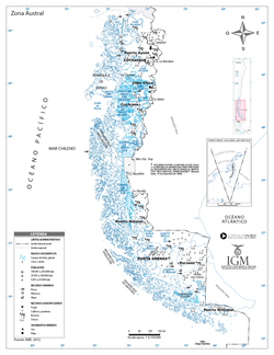 Mapa de la zona Austral Imagen portada