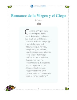 Romance de la virgen y el ciego Imagen portada