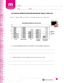 Interpretando información desde tablas y gráficos Imagen portada