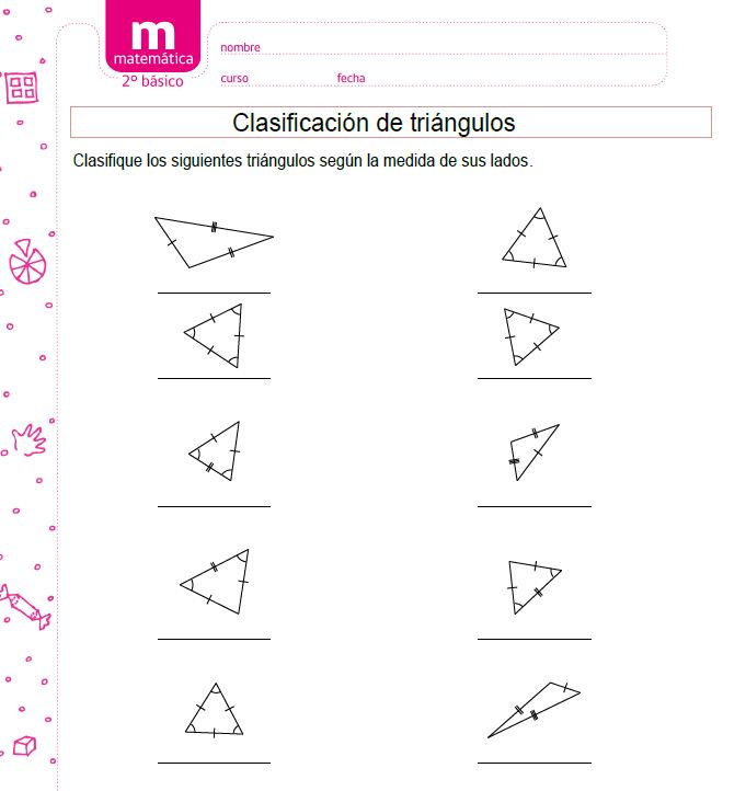 Clasificar triángulos según medidas de lado A Imagen portada