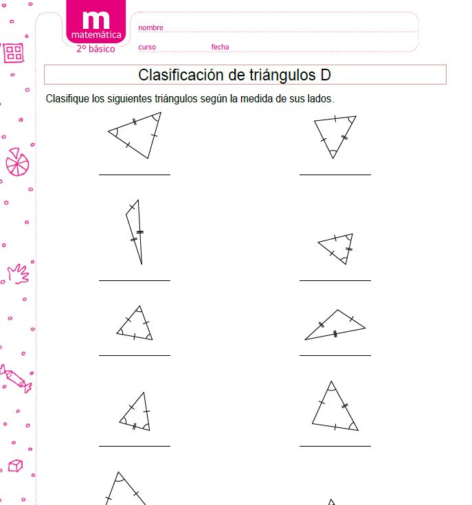 Clasificar triángulos según medidas de lado D Imagen portada
