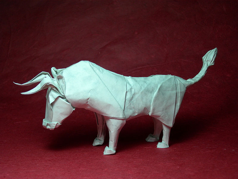 Toro en origami Imagen portada