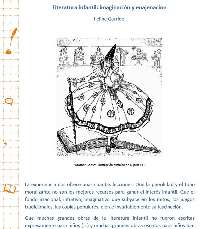 Literatura infantil: imaginación y enajenación Imagen portada