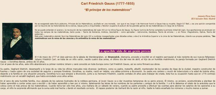 platea: Carl Friedrich Gauss Imagen portada