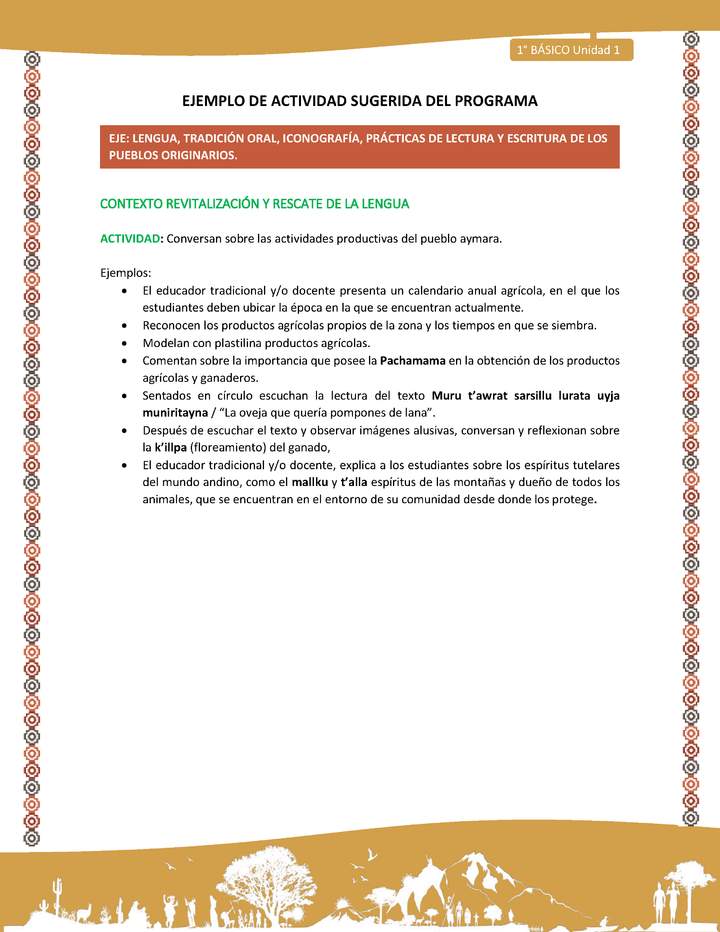 Conversan sobre las actividades productivas del pueblo aymara. Imagen portada