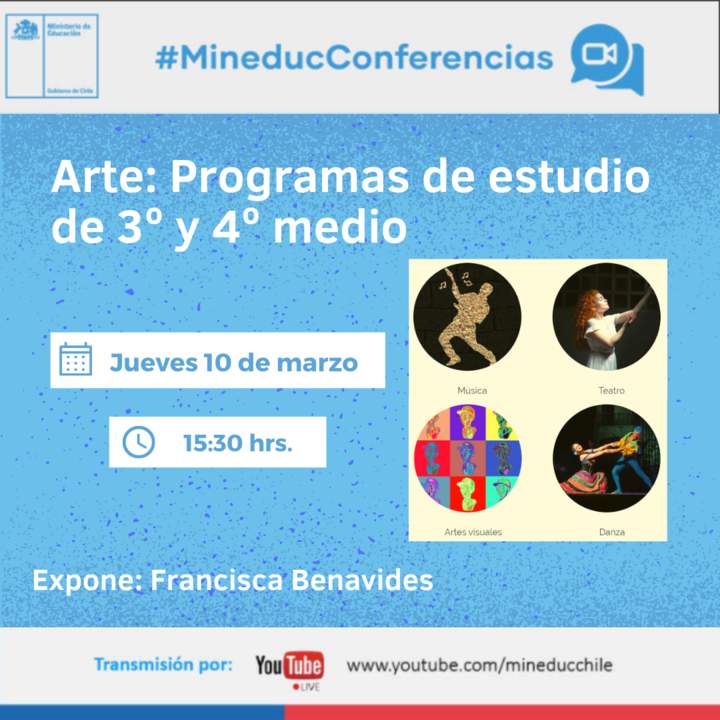 Conferencia: Artes: Programas de Estudio 3º y 4º medio Imagen portada