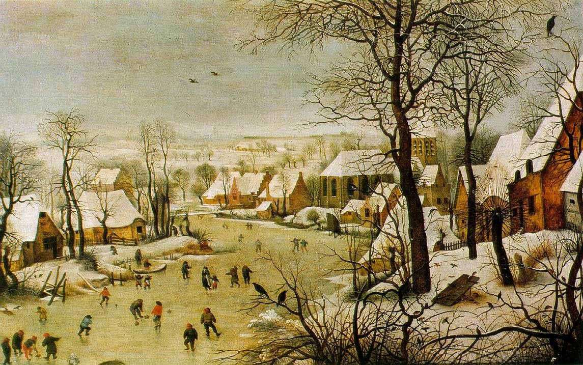 Paisaje de invierno con patinadores de Pieter Brueghel Imagen portada