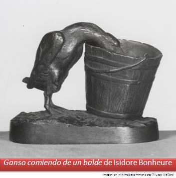 Ganso comiendo de un balde de Isidore Bonheure Imagen portada