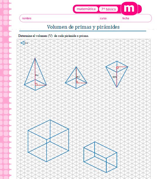 Volumen de prisma y pirámides Imagen portada