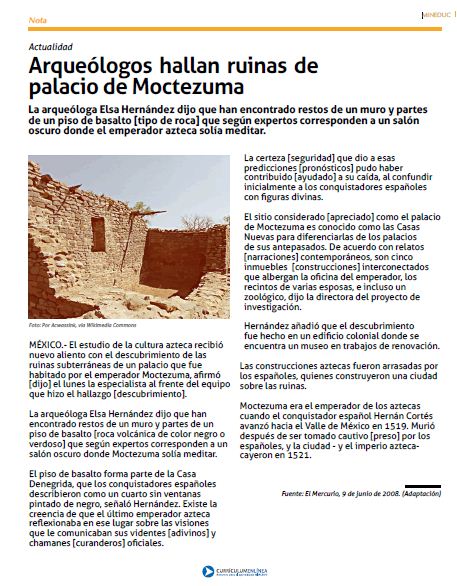 Arqueólogos hallan ruinas de palacio de Moctezuma Imagen portada