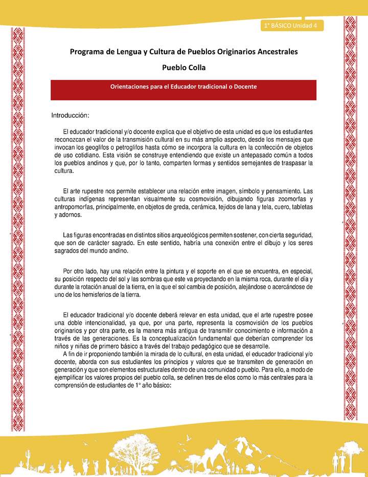 Orientaciones al docente - LC01 - Colla - U4 - Introducción Imagen portada
