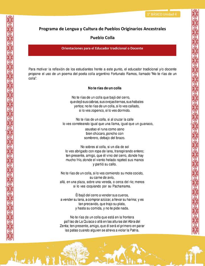 Orientaciones al docente - LC01 - Colla - U4 - Poema Imagen portada