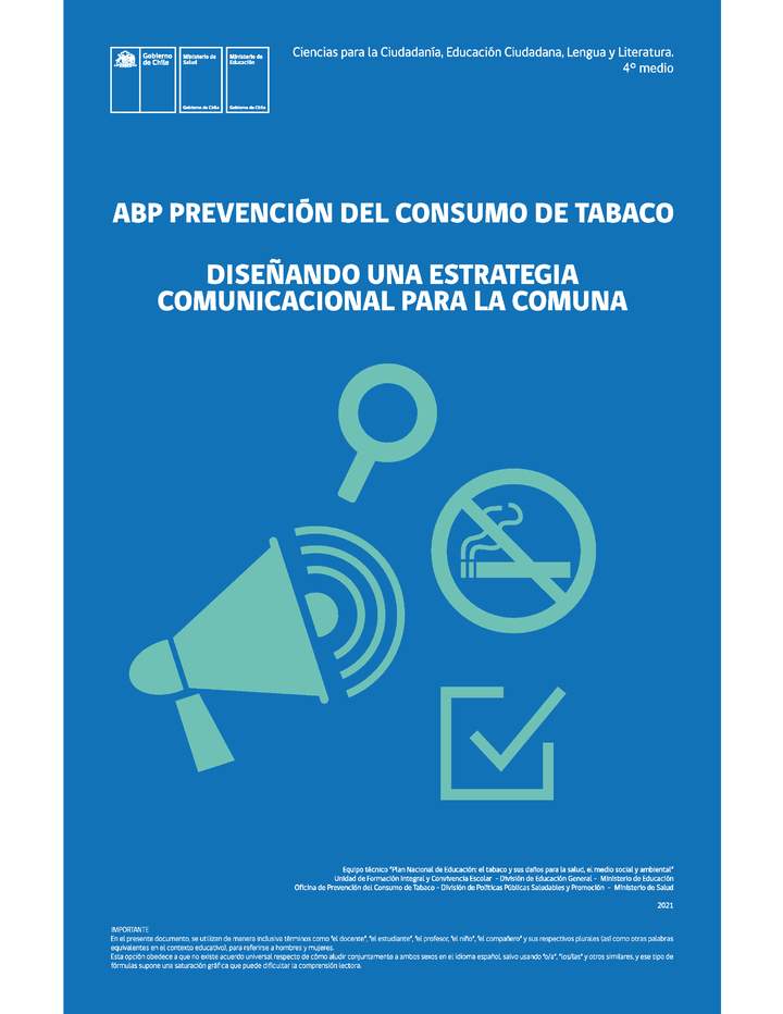 Prevención del consumo del tabaco Imagen portada