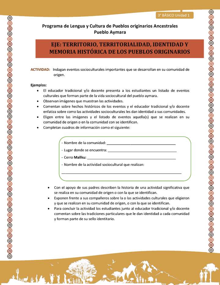 Indagan eventos socioculturales importantes que se desarrollan en su comunidad de origen. Imagen portada