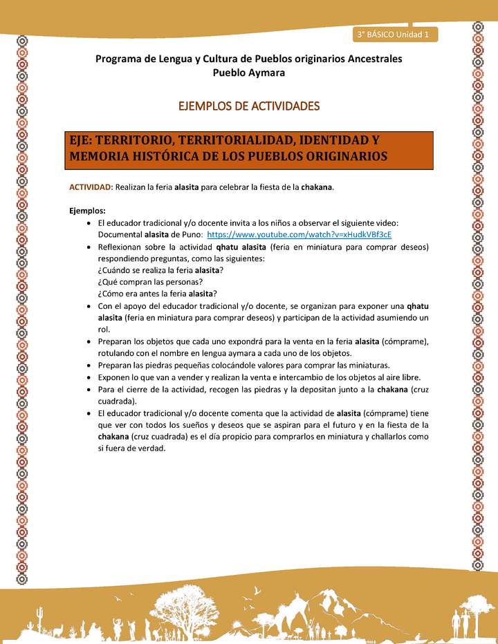 Realizan la feria alasita para celebrar la fiesta de la chakana. Imagen portada